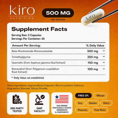 Kiro NMN – 1000mg Daily Complex